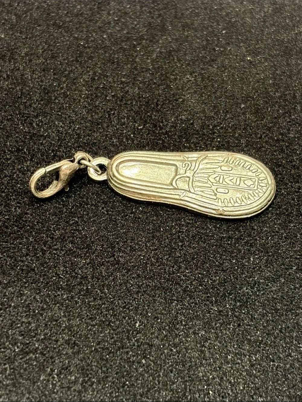 Vintage St. Labre Indian School Silver Moccasin Charm Zipper Chain Pull